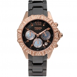 三眼多功能天然贝母闪钻高精密航天陶瓷女表 W50056L