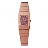 时尚方形正品钨钢女士手表防水石英表W50110L